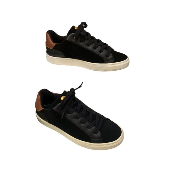 Longchamp Le Pliage Black Suede Russian Leather Heel Lace‎ Up Fashion Sneakers - Picture 8 of 13